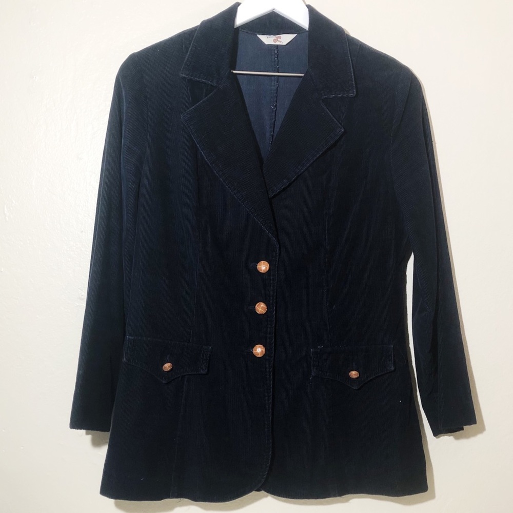 Levi Straus Navy Corduroy 3 Button Blazer Jacket